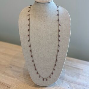 NWT Ralph Lauren Delicate Amethyst Briolette Drop Necklace